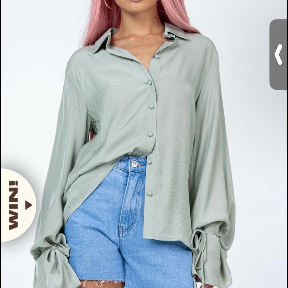 Princess Polly Forbidden Button Up Long Sleeve in Nude